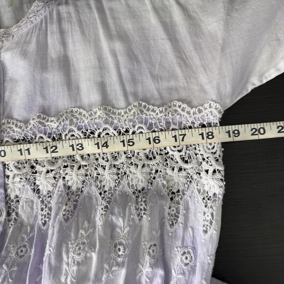 Love Shack Fancy Dress Womens Beth Midi Tie Dye Lace Vacation Resort Boho - Picture 10 of 14